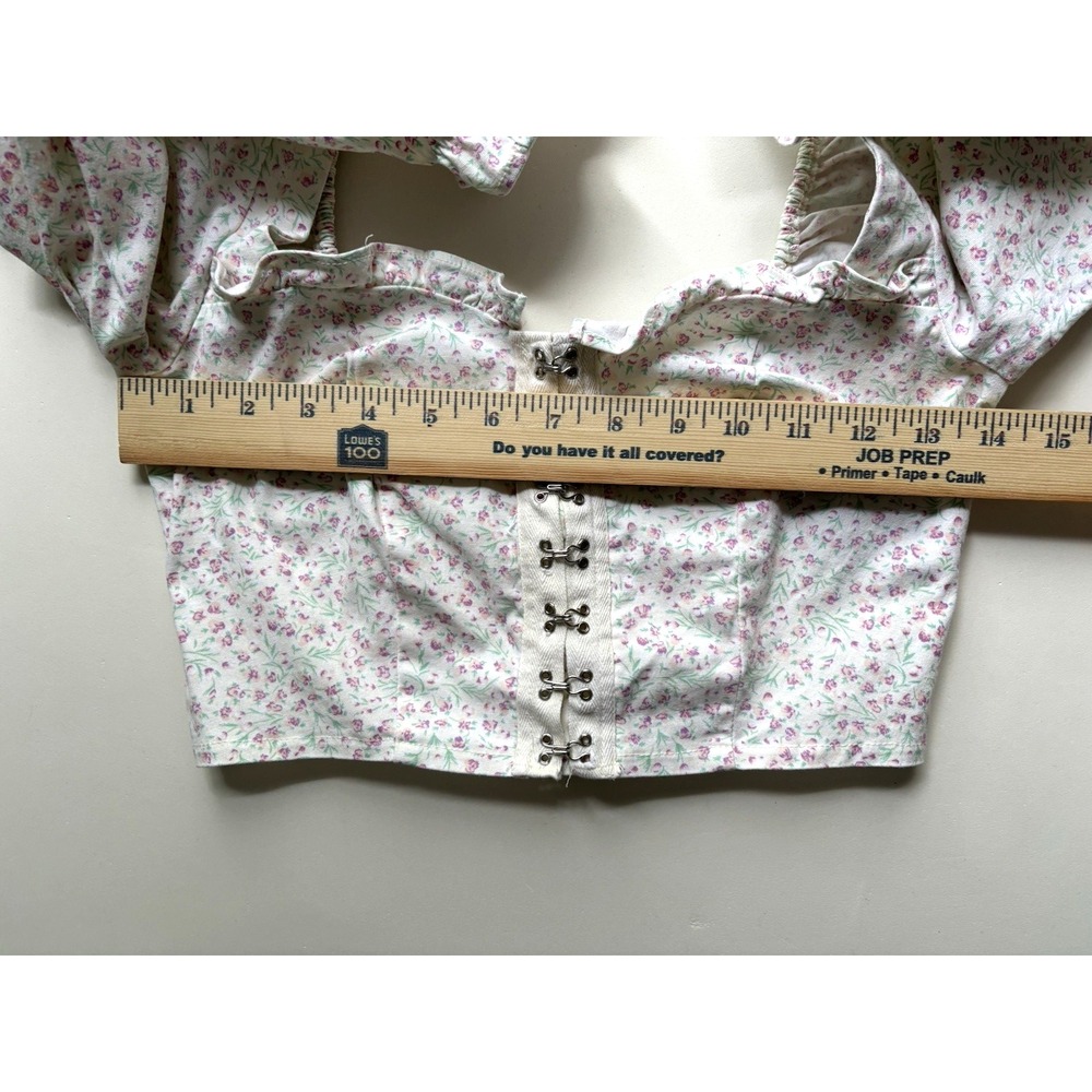 URBAN OUTFITTERS Womens Corset Maiden Coquette Cottagecore Cropped Top - S - Picture 5 of 9